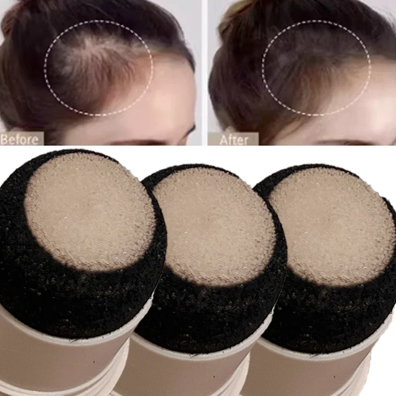 Bedak garis rambut, bedak Contour Shadow akar rambut, bedak sentuhan dengan spons, Concealer akar rambut tahan air untuk menipiskan akar rambut