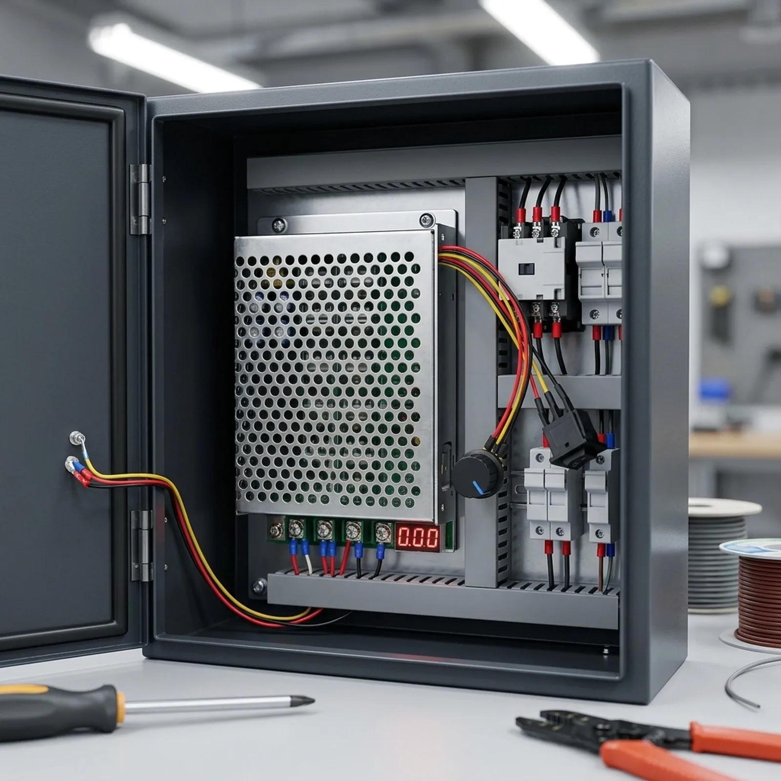 Sturdy DC Motor Controller with Reversible Switch Digital Display 10 55V Input Voltage 100A Continuous Current