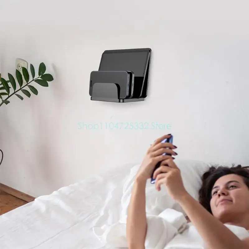 

Universal Wall Mounted Stand For Tablets And Smartphones Compatible for up to 20mm Width Pad Phone Devices Organizers