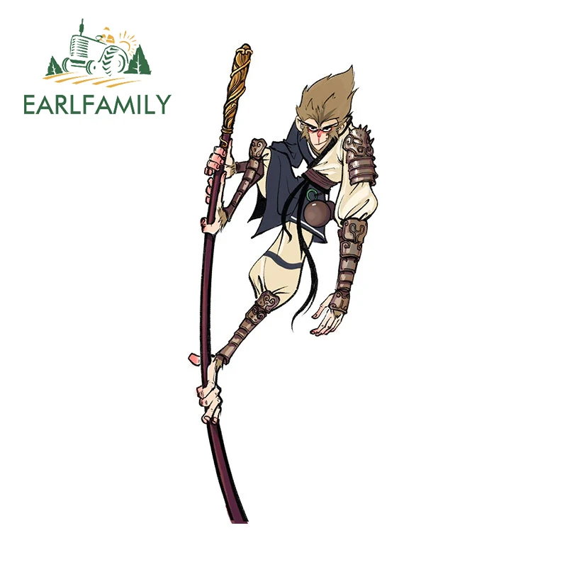 ملصق لسيارة Earlfamille-mycan Wukong ، ملصق لعبة إبداعي ، ملصق لنوافذ سباق الدراجات النارية حبر كرتون ، 13 × ديكور ، أسود ، أصلي