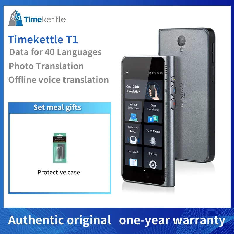 Timekettle Fluentalk T1 Портативный языковой AI-переводчик Фото/Офлайн/Онлайн-умный перевод в реальном времени для изучения иностранных путешествий