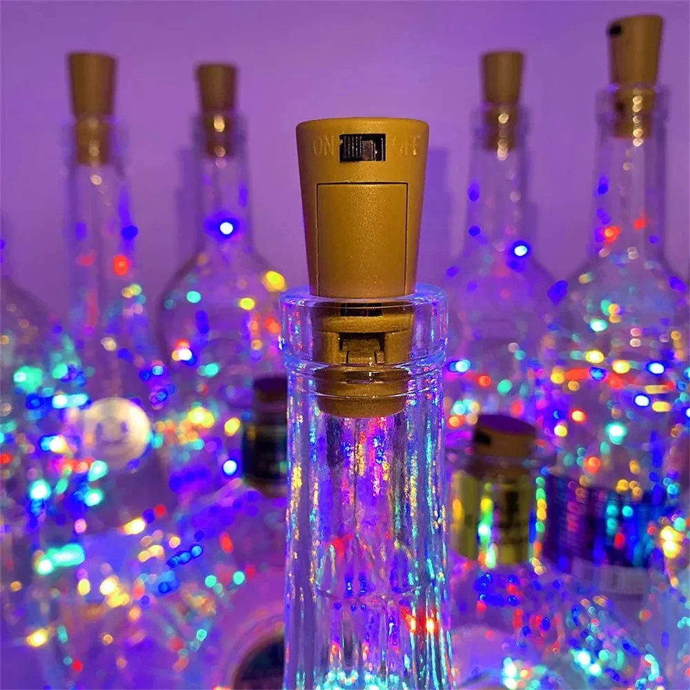 20 LED 10 Packs Wine Bottle Lights Copper Wire Fairy String Light Warm White Bottle Stopper Atmosphere Lamp for Xmas Holiday