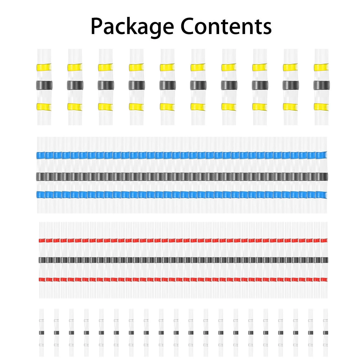 100pcs Nylon Heat Shrink Butt Connectors Set for Ideal for Electrical Insulation Wire Connection Mechanical Protection