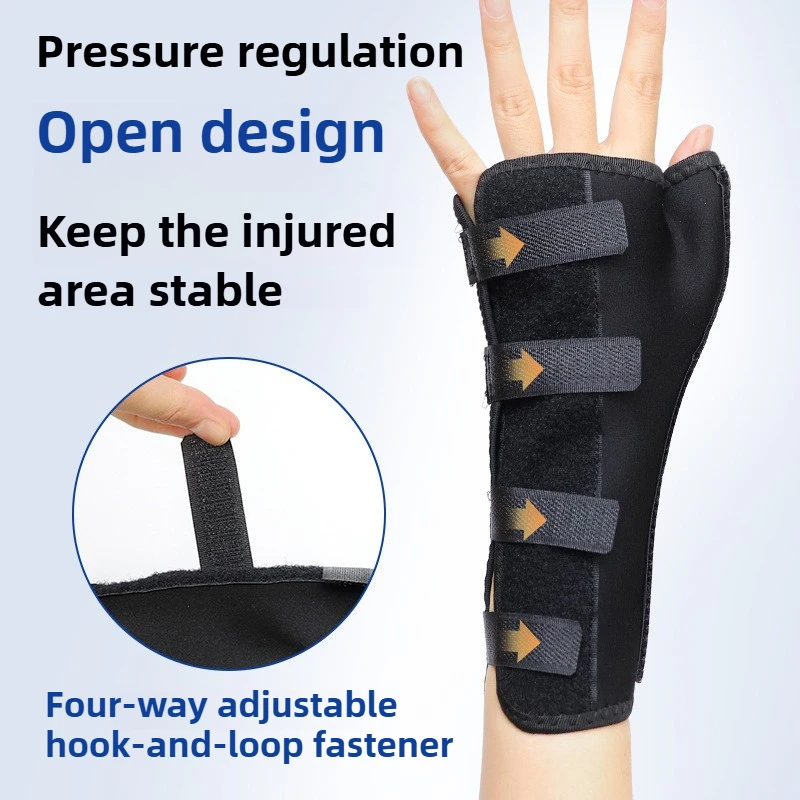 Adjustable Thumb Spica Wrist Brace with Compression Breathable Fabric –Dual-Sided Stabilizer Splint for Sleep Rest Joint Support
