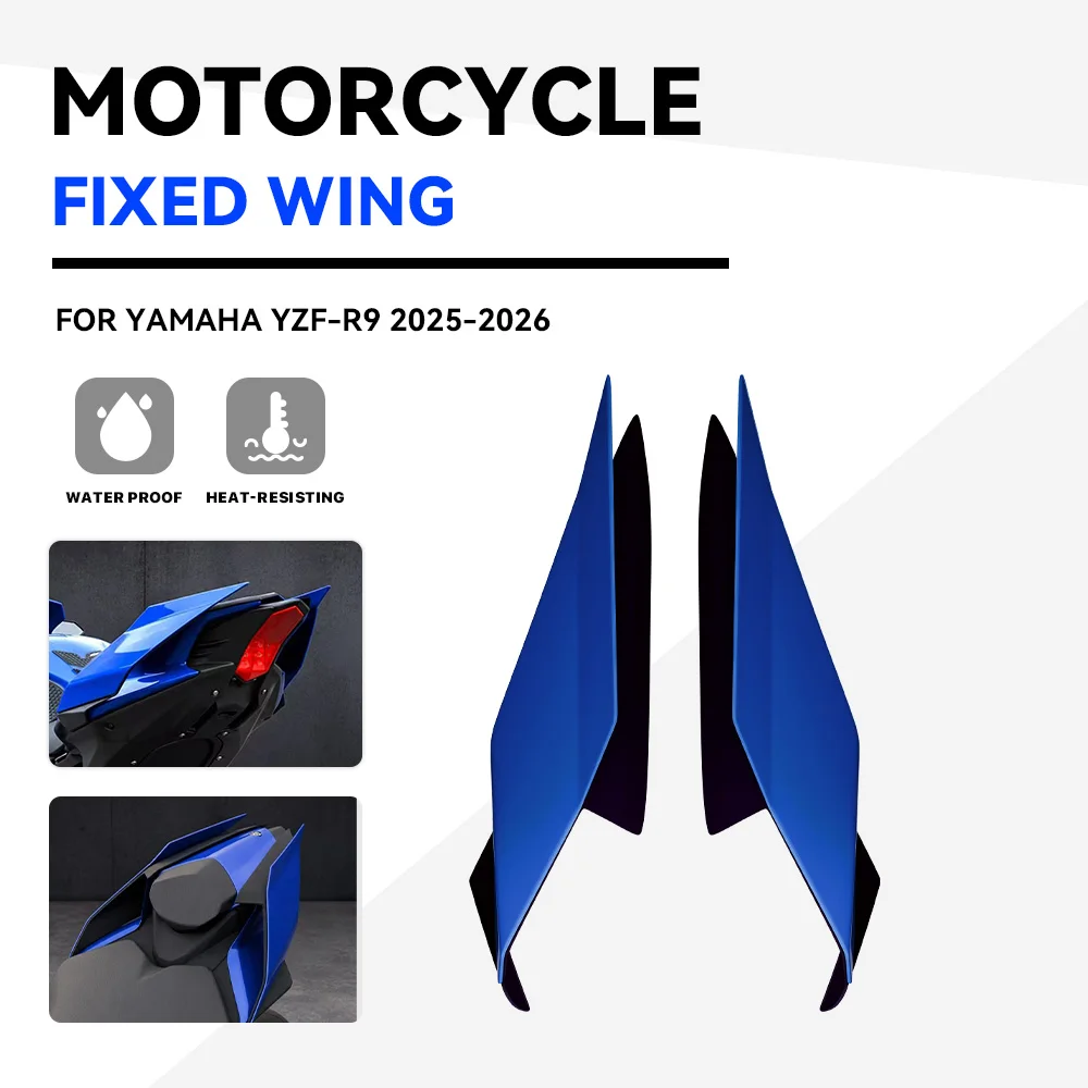 For Yamaha YZF-R9 R9 2025-2026 Motorcycle Fairing Rear Seat Tail Side Wings Spoiler Winglet Modified Fixed Wings