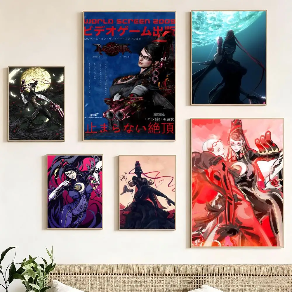 Japanese Anime B-Bayonetta Bloody Fate Poster Print Painting Home Decor for Bedroom Living Room Hallway