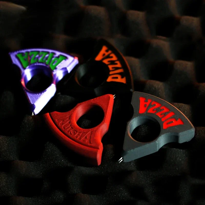 Sharp Shark Pizza Tiger Ring Single Titanium Alloy Finger Holder Broken Window Car Legal Weapon Survival Outdoor EDC