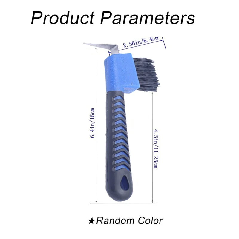 A69P-Sturdy Horse Hoof Pick Brush With Soft Handle Portable Hoofpick 3PCS