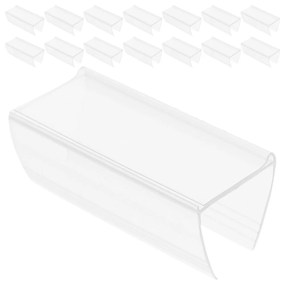 

60Pcs Price Tag Holder Transparent Sign Display Stand Shelf Label Holder Retail Store Supermarket Price Display