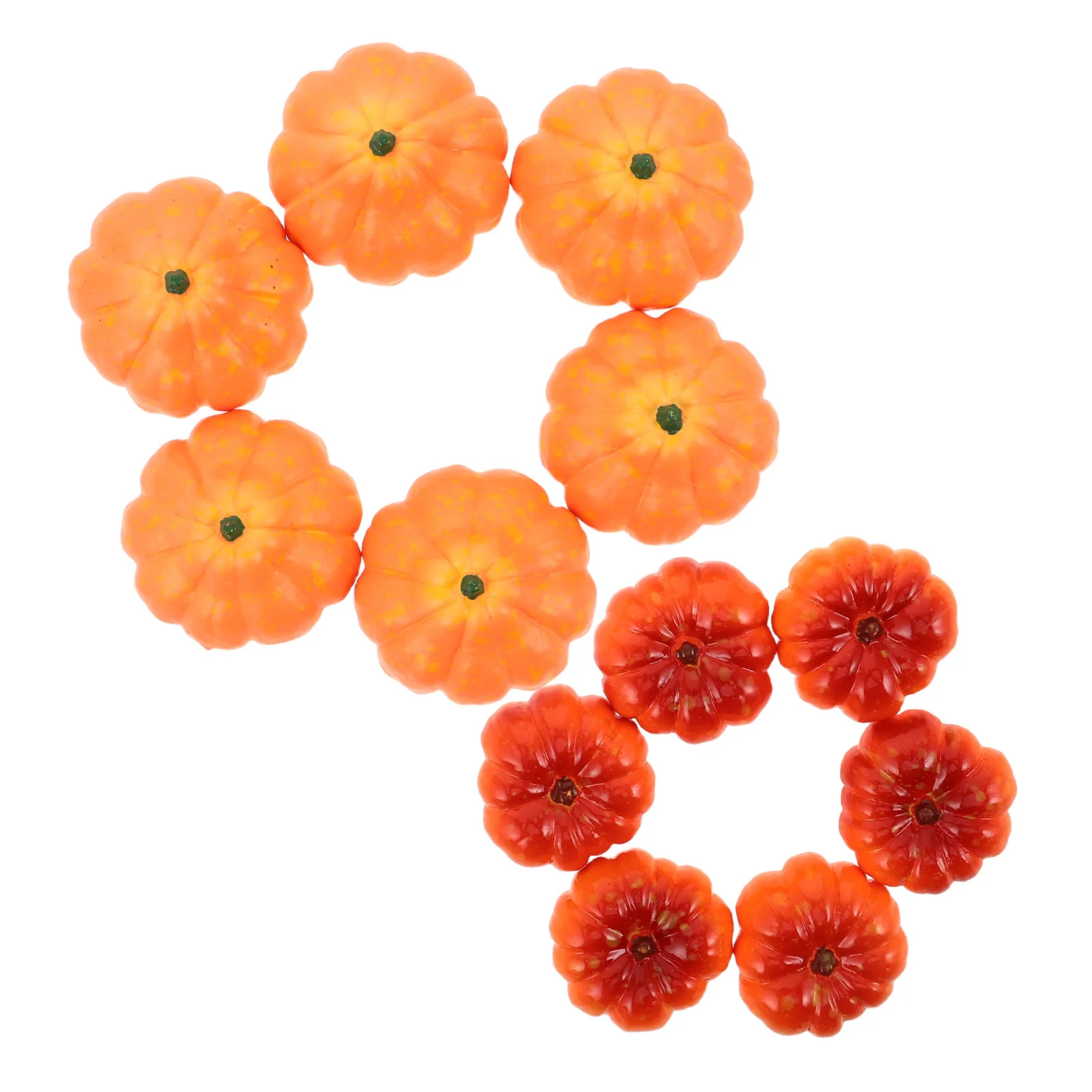 

12Pcs Mini Decorative Pumpkins Small Resin Orange Realistic Design Autumn Harvest DIY Crafts Halloween Table Centerpiece Decor