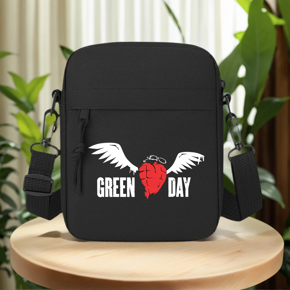 Heart grenade winged band  Men Crossbody Bag Single Shoulder Women Cartoon Anime Film Printing Design Unisex
