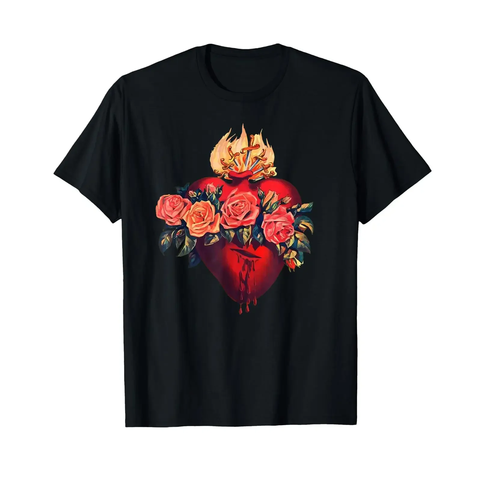 T-shirt vintage Immaculate Heart of Mary Blessed Catholic Sorrows, unisexe, délavé, polyvalent, décontracté, mode, doux