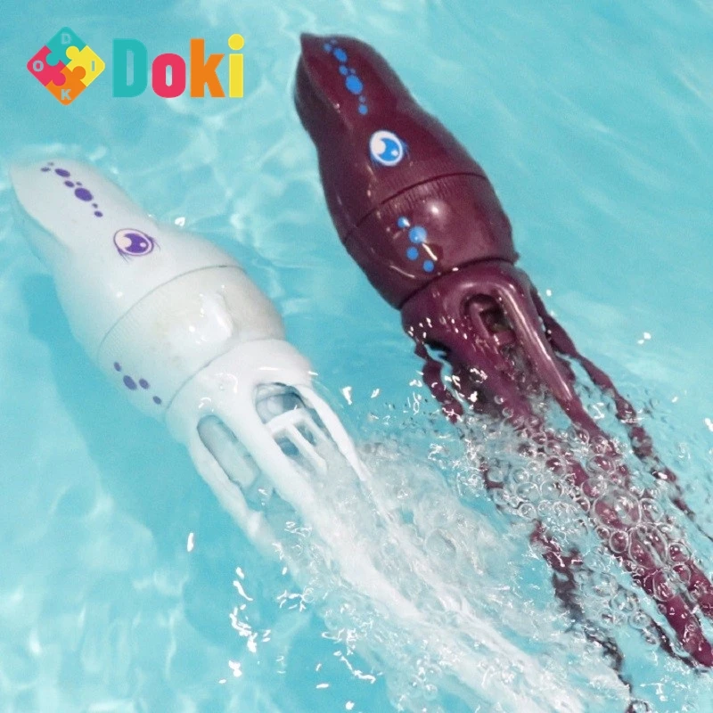 Doki-juguetes de baño para niños, juego de agua, pulpo, Delfín de agua, León marino, novedad de 2024, envío directo