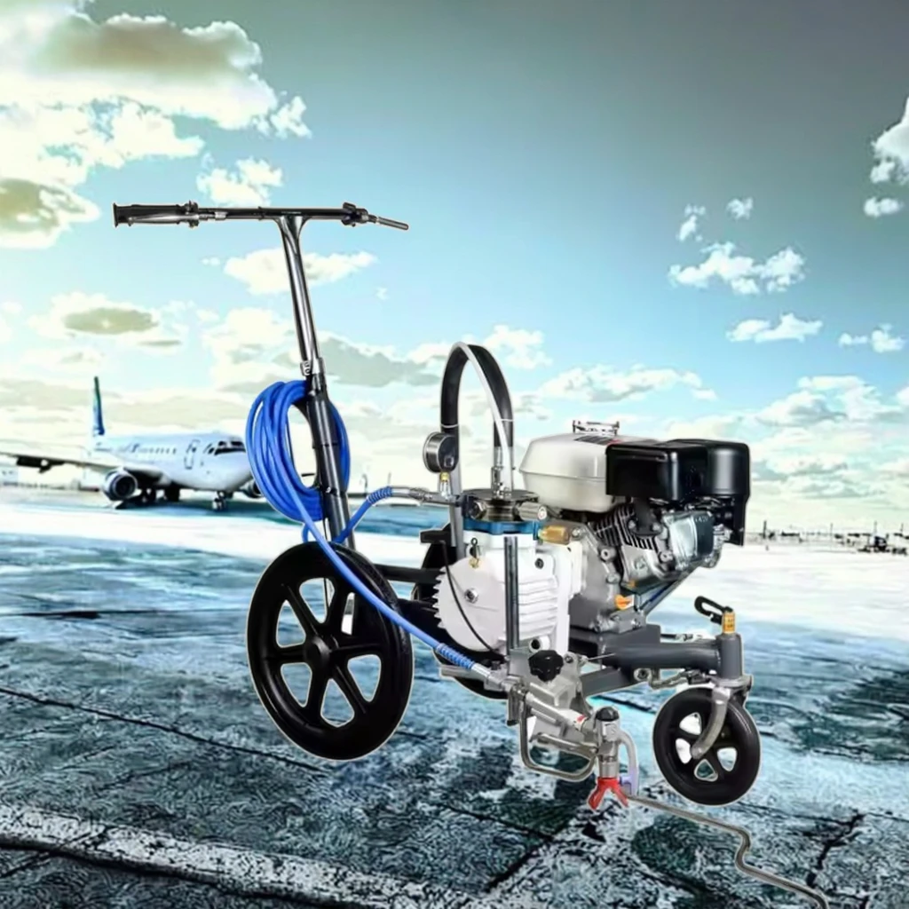Powerful Automatic Professional Grade Diaphragm Garage Airless Road Marking Scribing Machine Cold Spray  Latex Paint