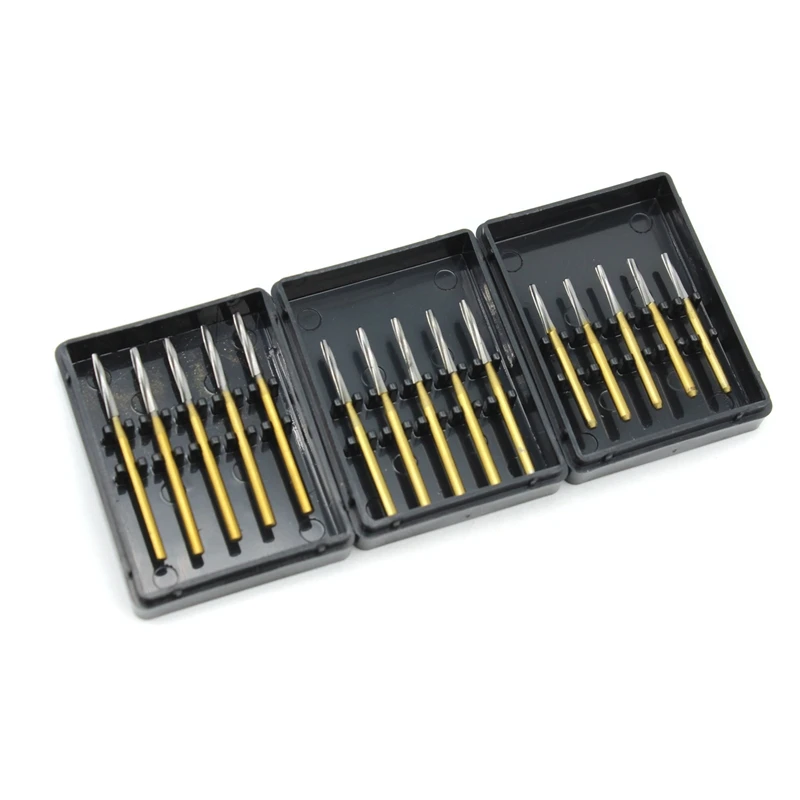 5Pcs Dental Endodontic Polishing Bur Drills Tungsten Carbide FG Endo-Z 21mm/25mm/28mm for High Speed Handpiece