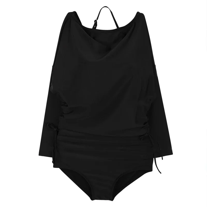 Korea 3 Pieces Bikini 2024 Women With Cover Up High Waist Swimwear Female Black Swimsuit Beach Wear Bathing Swimming Suit Summer