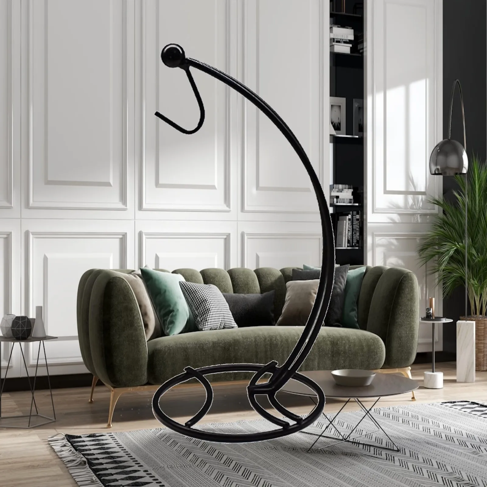 Easy Clean Banana Hanger Stand Durable Iron Banana Tree Hook Fruit Display Rack for Kitchen Storage