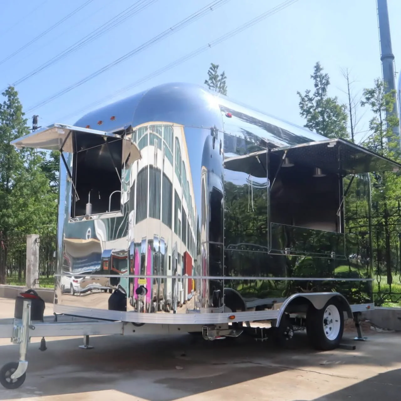 

Уличный мобильный фургон для кофе и мороженого, полностью оборудованный, с оборудованием для приготовления закусок, фудтрак для продажи