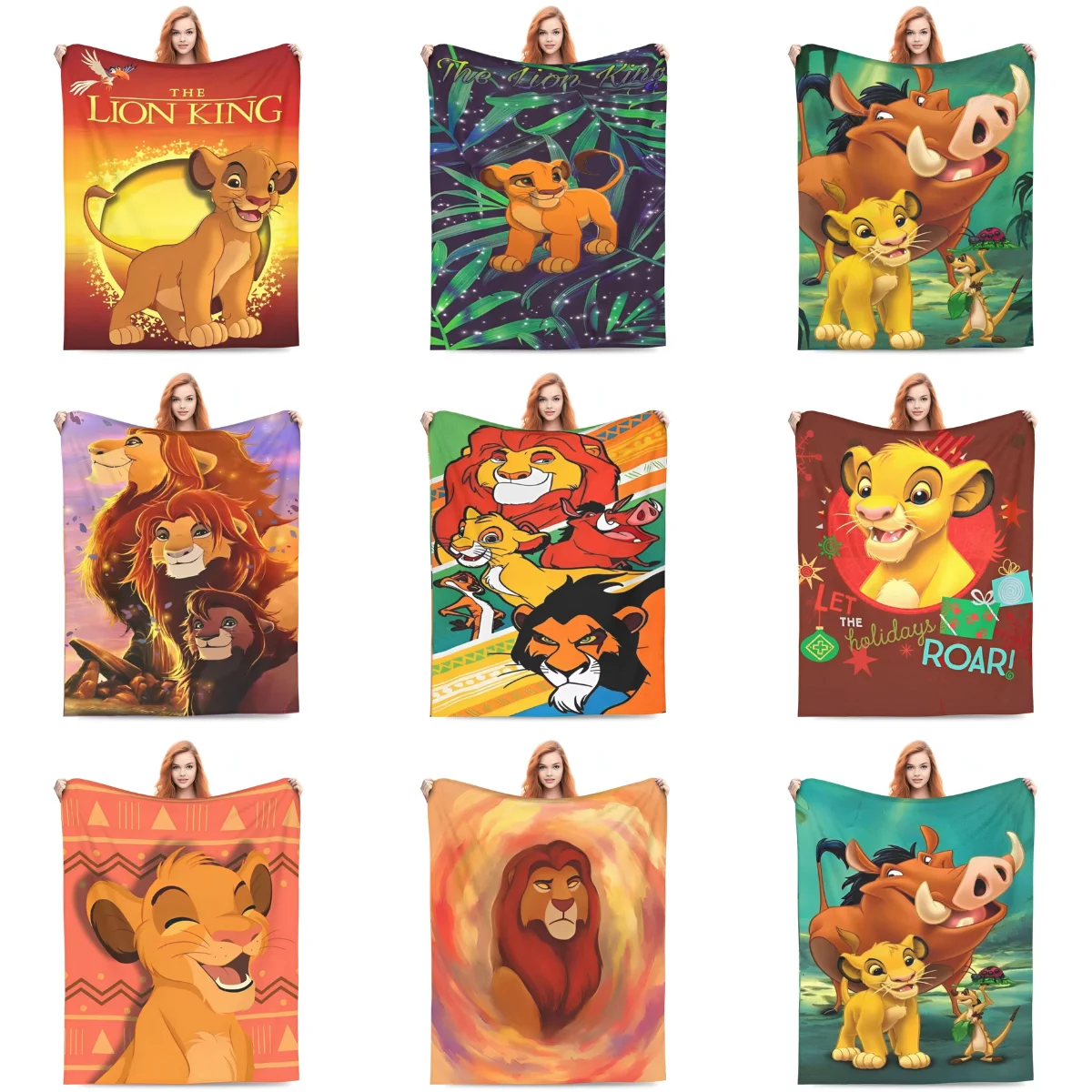 Simba Lion King   Blanket Travel Flannel Throw Blanket For Living Room Soft Warm Custom DIY Quality Bedspread Gift Idea