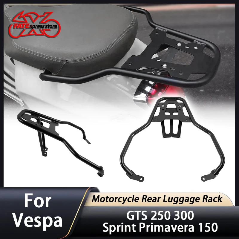 For Vespa GTS 250 300 Sprint Primavera 150 Rear Luggage Rack Bracket Shelf Carrier Case GTS300 Motorcycle Accessories All Year