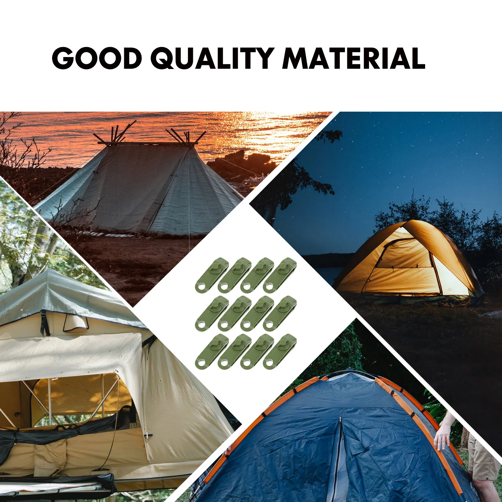 

12pcs Tarp Clips Lock Grip Tent Clips Awning Clamps Wind Rope Buckles Heavy Duty Clamp Adjustable Sturdy Lightweight For Outdoor