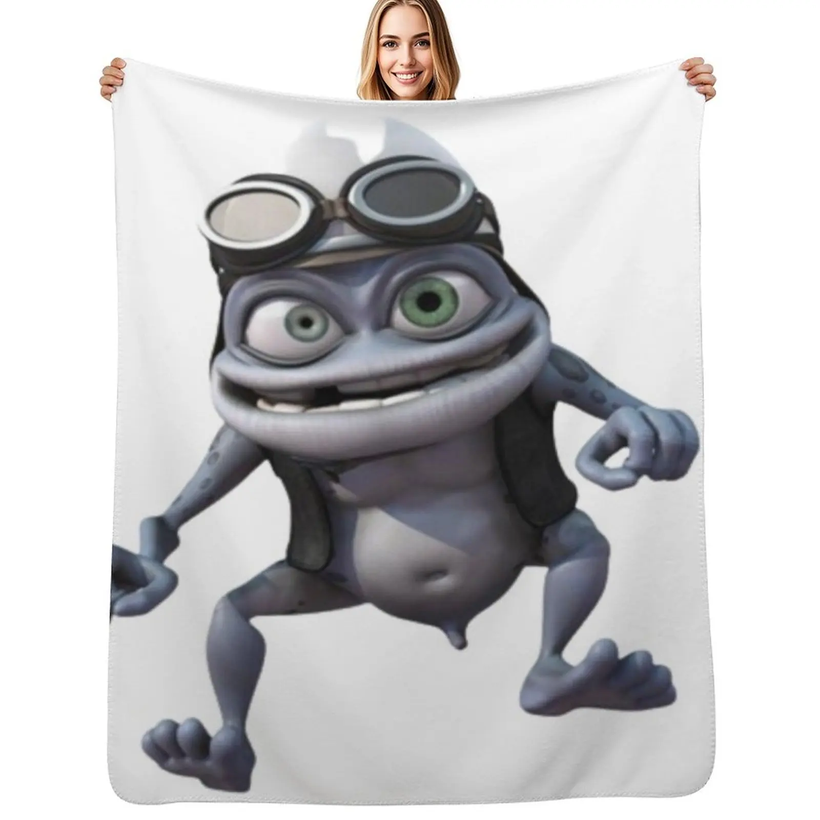 Crazy Frog Throw Blanket Thin Single Weighted Sofa Throw Decorative Sofas Plaid on the sofa Blankets