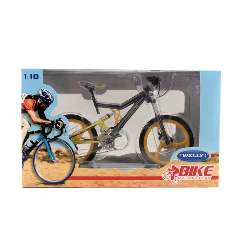 Alloy Diecast Metal modelo de bicicleta para crianças, mountain bike, corridas de estrada, competição de ciclismo, finger toys, presente de aniversário para crianças, 1:10