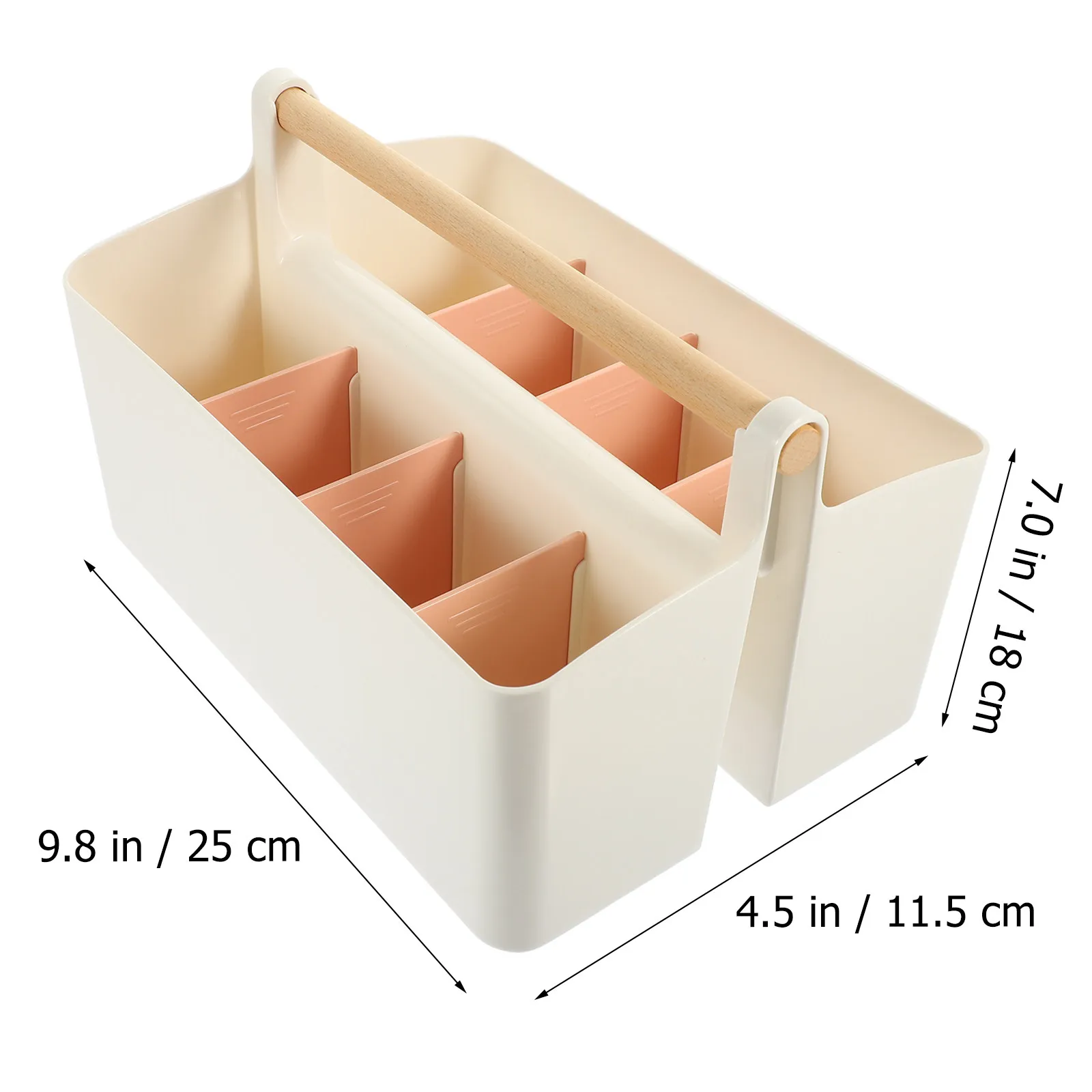 Desktop Organizer Multi Grid Stationery Storage Box Arc Corner Room Office Supplies Pen Remote Control Holder