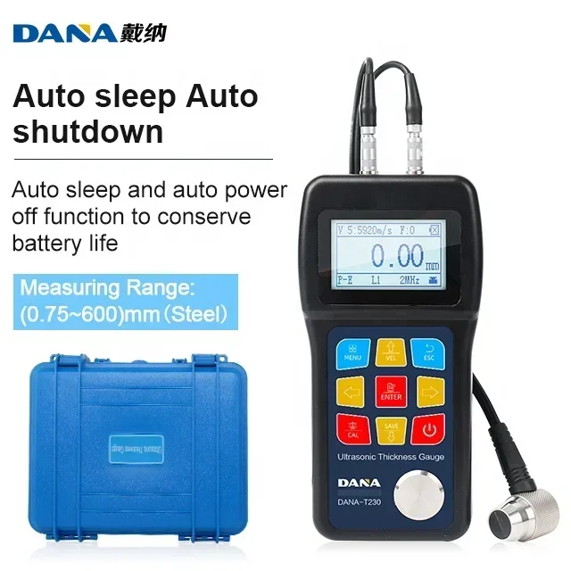 hot sale T230 Digital Ultrasonic Through Metal Coating PE EE Thickness Gauge Meter industrial metal detectors steel metal plasti