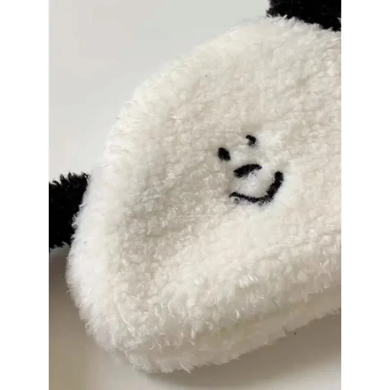 Portamonete Kawai portatile Ins Cute Little Face Puppy peluche portamonete ID Bus carte di credito documento chiavi Storage Money Wallet Case