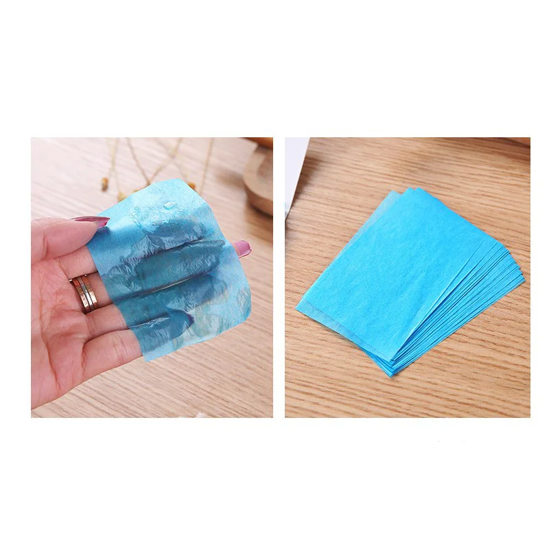 50 / 100 pcs Rosto Óleo Blotting Papel Matting Rosto Limpe Tecido Facial Cleaner Rosto Óleo Controle Filme Papel Absorvente de Óleo