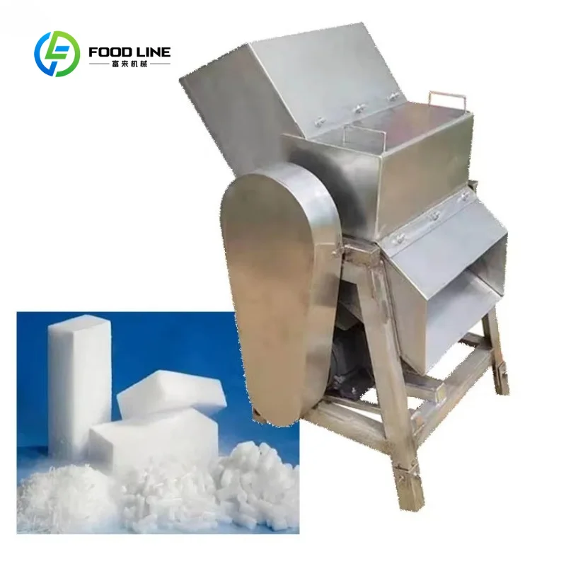Customized Heavy Duty Commercial Ice Crusher Machine for Tube Block Ice Food Processing Seafood Preservation