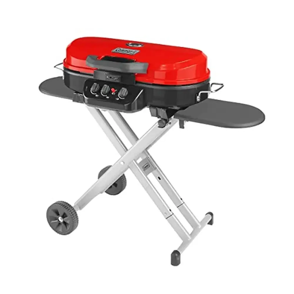 Portable Stand-Up Propane Grill Gas Grill with 3 Adjustable Burners & Instastart Push-Button Ignition 20,000 BTUs 285 sq.in.