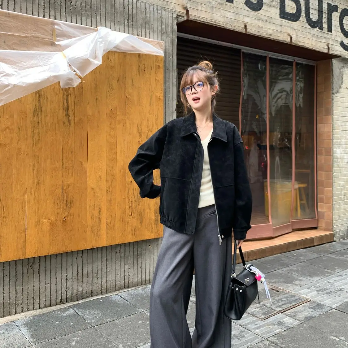 

Bomber Jackets Womens Jacket Collared Winter Plush Lined Patchwork Protective Outdoor Heavyweight Cozy Windproof Armygreen Daily