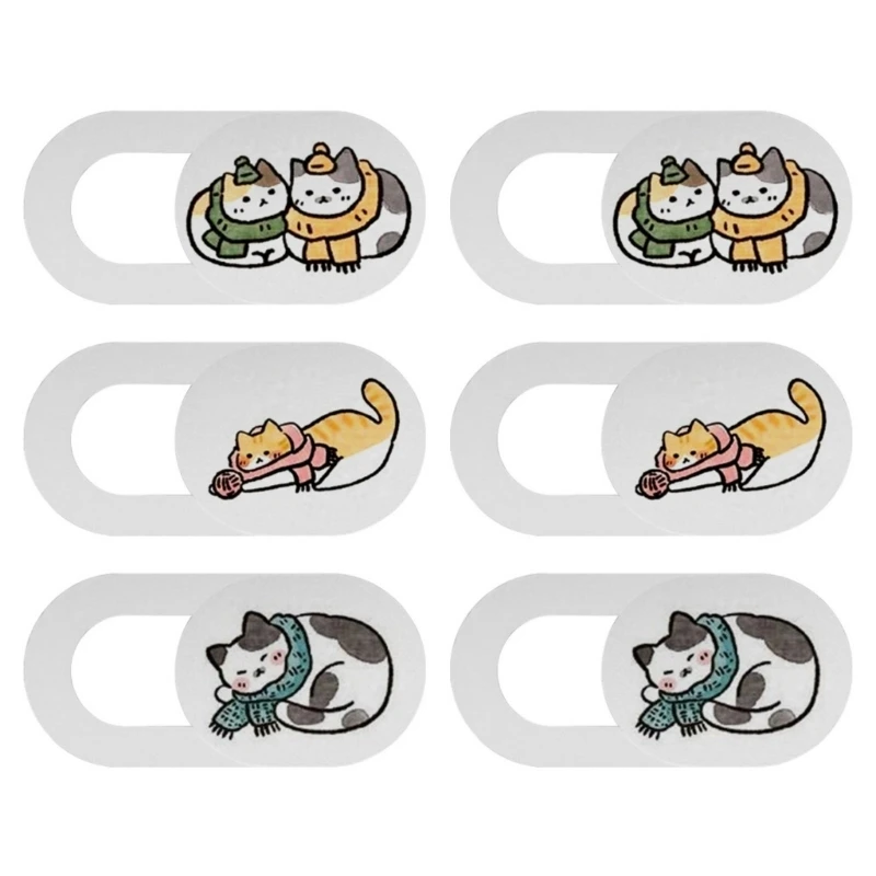 Fun Animal Design Privacy Cover Lens Protector Webcam Shield for Smartphones Tablets Laptops Computers Cameras Device 601E
