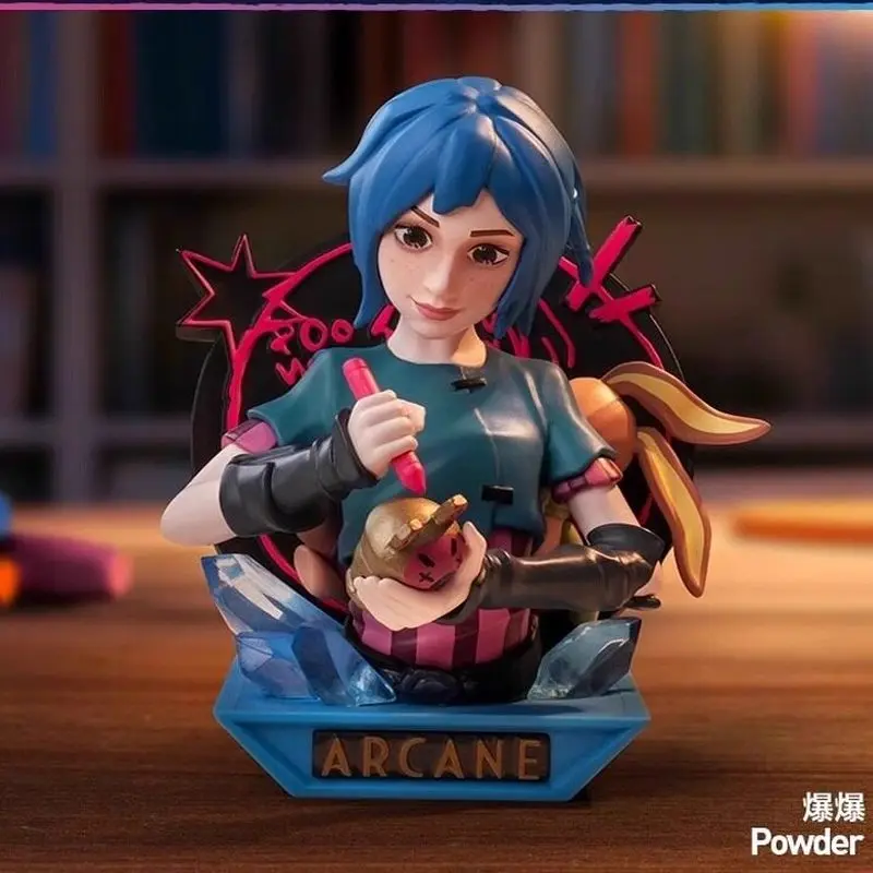 

Pop Mart Arcane Jinx Bust Statue Blind Box Trendy Toy Collectible Ornament for Adult League of Legends-themed Decor