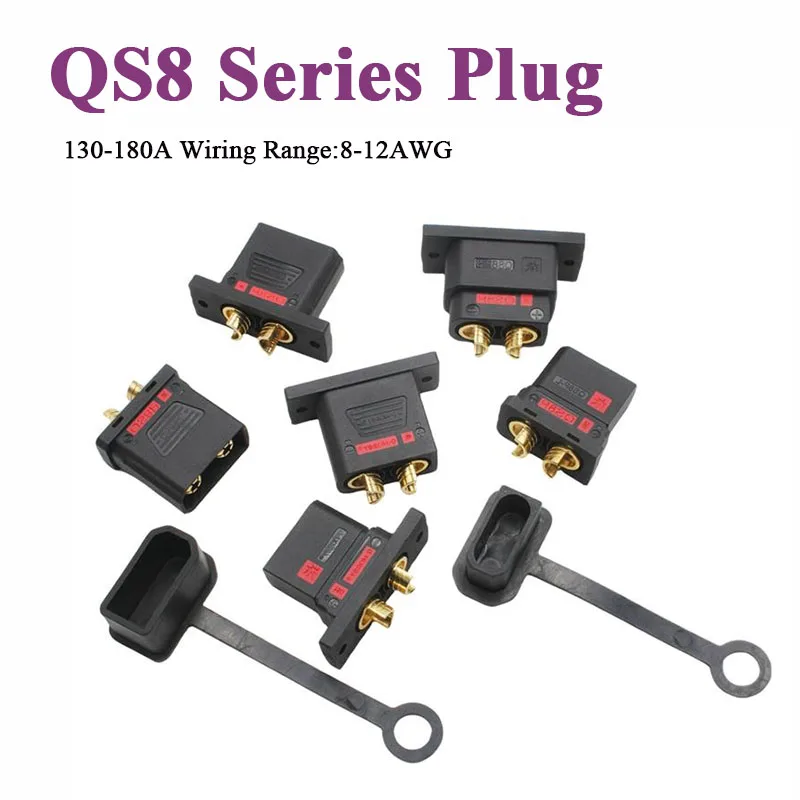 130-180A QS8P-S QS8P-L QS8P-U Battery Connector f Aviation Model Forklift QS8 Series Lithium Battery Anti Spark Female Male Plug