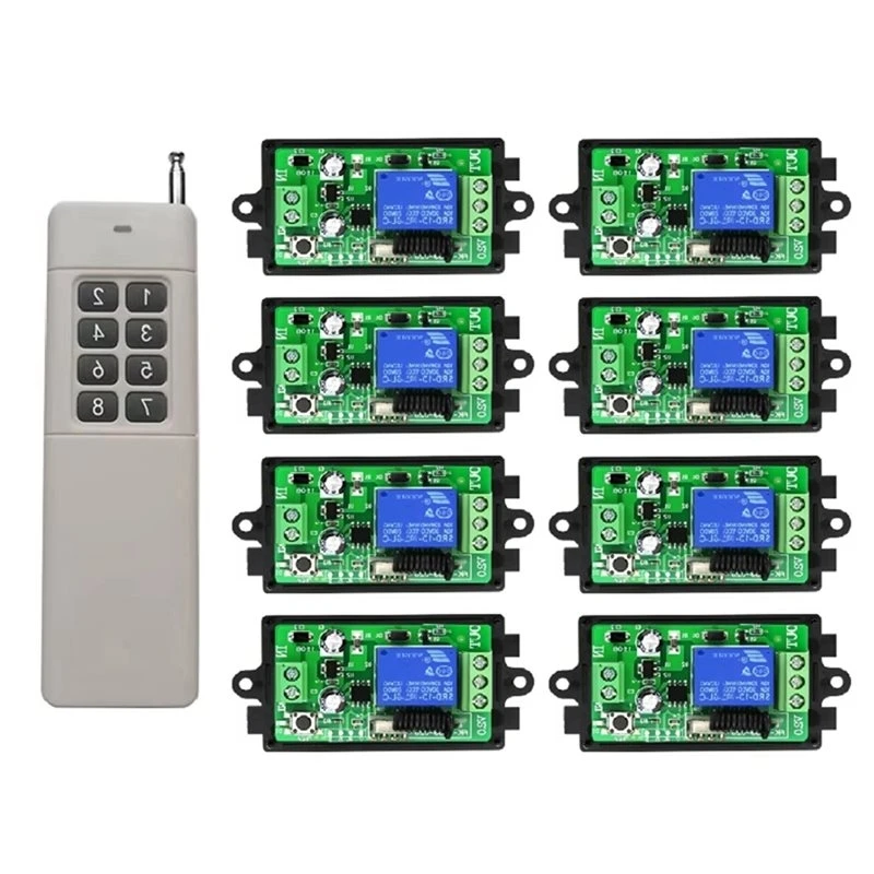 T24C DC12V 1CH RF Relay Switch Wireless Remote Control For Light/Lamp/Garage Door Openers Shutters Projection Screens