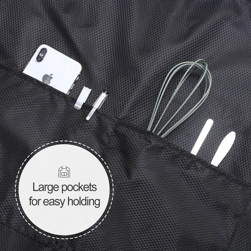 Avental de cozinha à prova d'água, 2 peças, à prova de óleo, chef de cozinha, com alça de pescoço ajustável