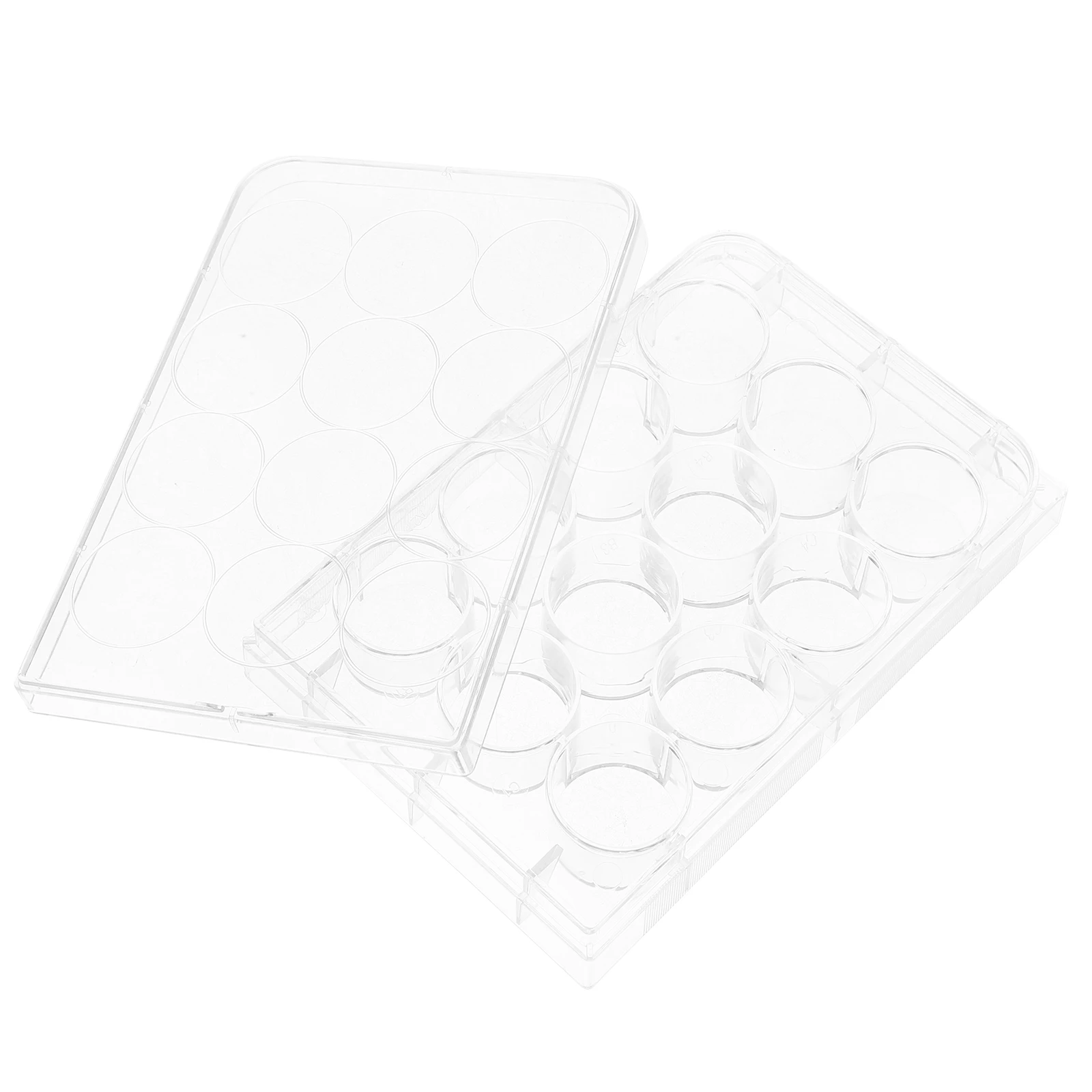 

10 Pcs Culture Plate Tissue for Lab with Cover Cell Tray Lid Plastic Laboratory