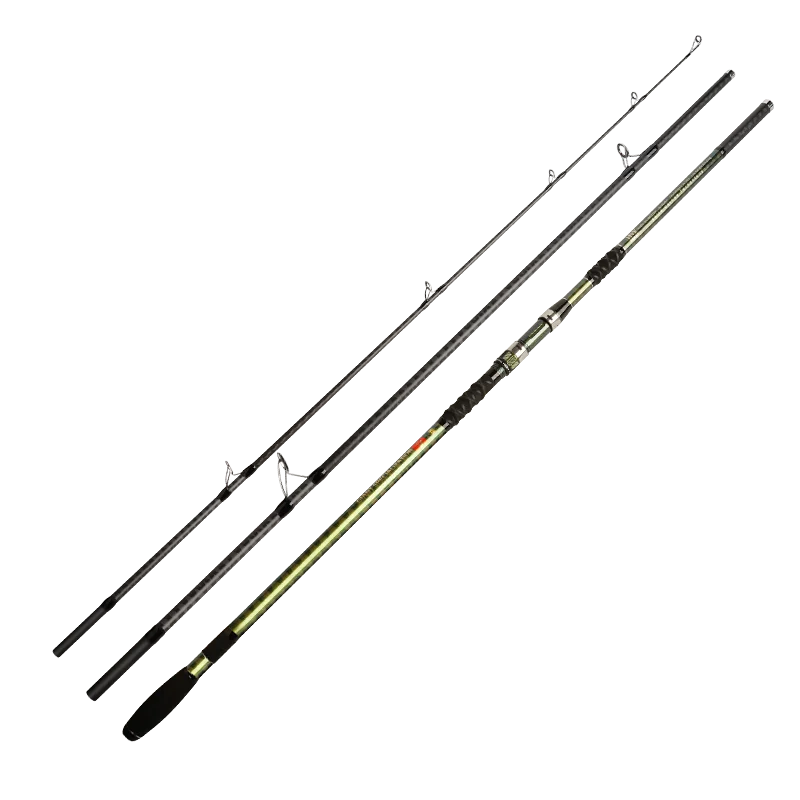

European carbon fiber 3.9 meters three-stage continuous EVA handle fishing rod long-distance casting surf rod
