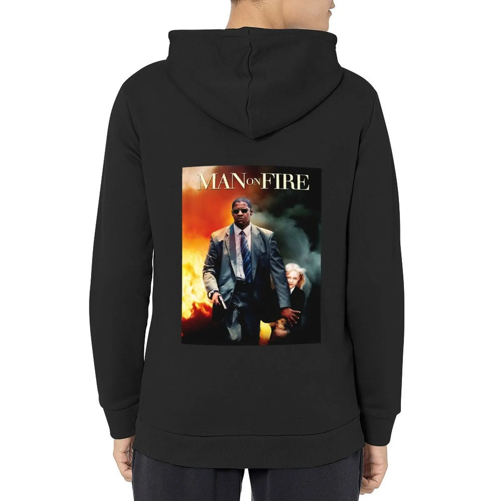 

Man on fire poster Hoodie korean style clothes men's coat men's clothes autumn hoodie