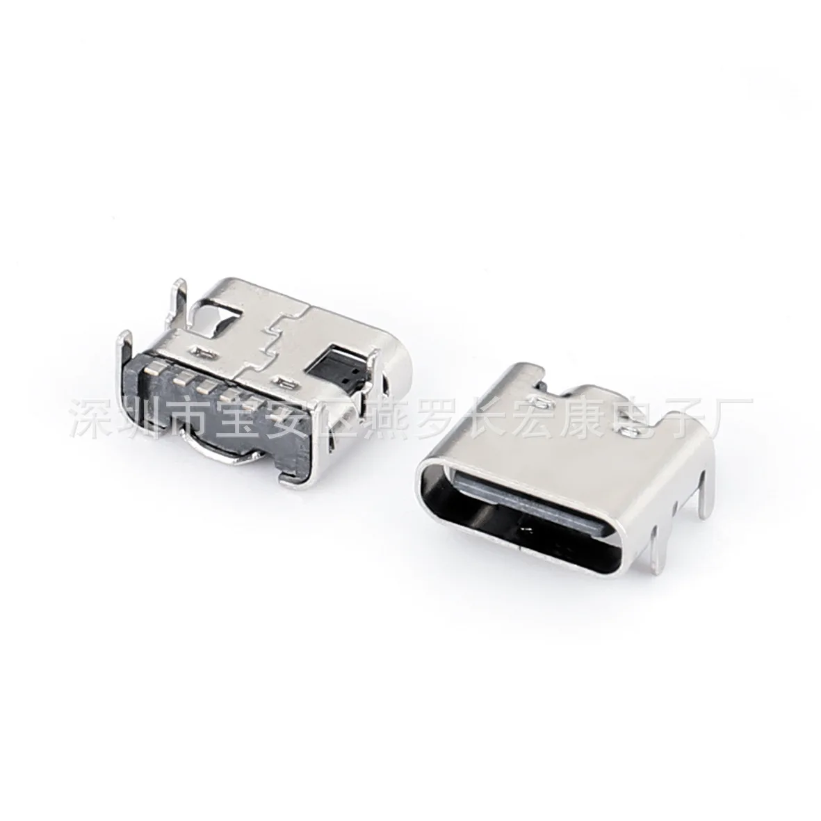 For TYPE-C 14P female seat, upright, in-line DIP four-pin plug-in board H = 9.3/10 0/10.5 mm