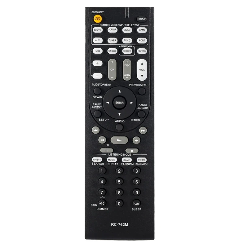 A31T Replacement Remote Control RC-762M for Onkyo AV Receiver HT-R380 HT-R290 HT-R390, Full Function, Easy to Use, ABS Black