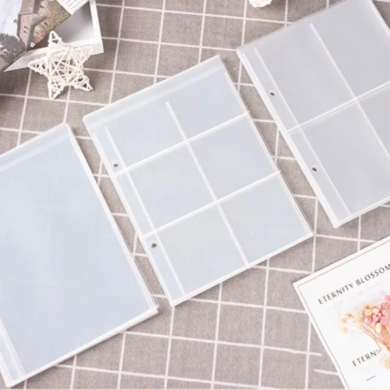 

20pcs/Set 2 Hole Universal Transparent Loose Leaf Binder Storage Bags Organizer Document Card Holder Pockets Planner Stationery