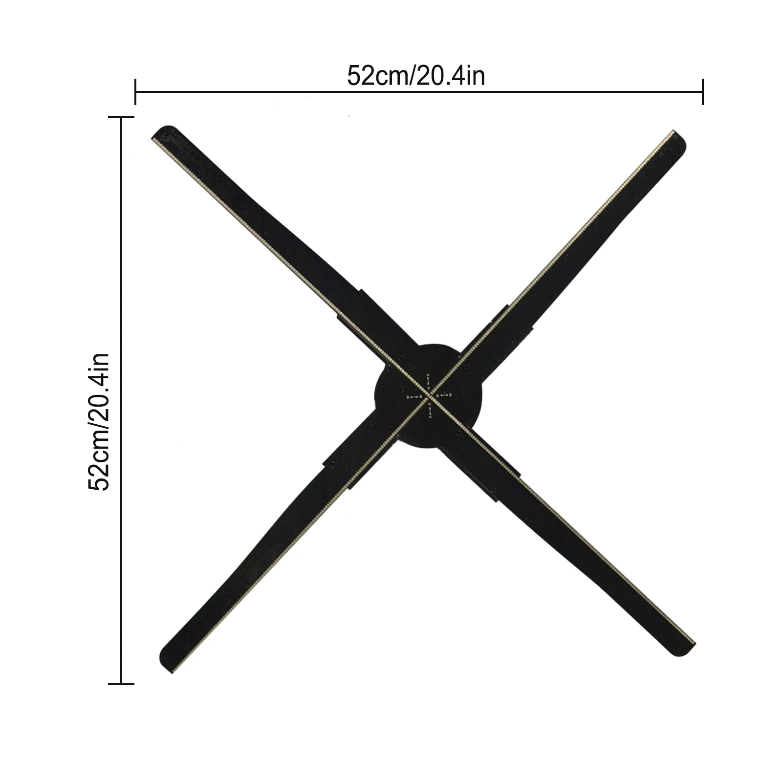 3D Holographische Projektor Fan Led Zeichen Holographische Lampe Player Remote Werbung Display Unterstützung Bilder und Video Über Wifi/PC