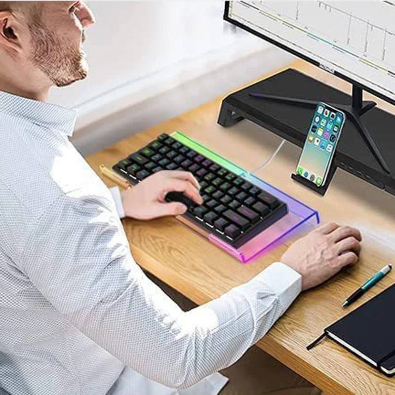 Iridescent Colorful acrylic keyboard stand holder electronic product display stand bracket keyboard