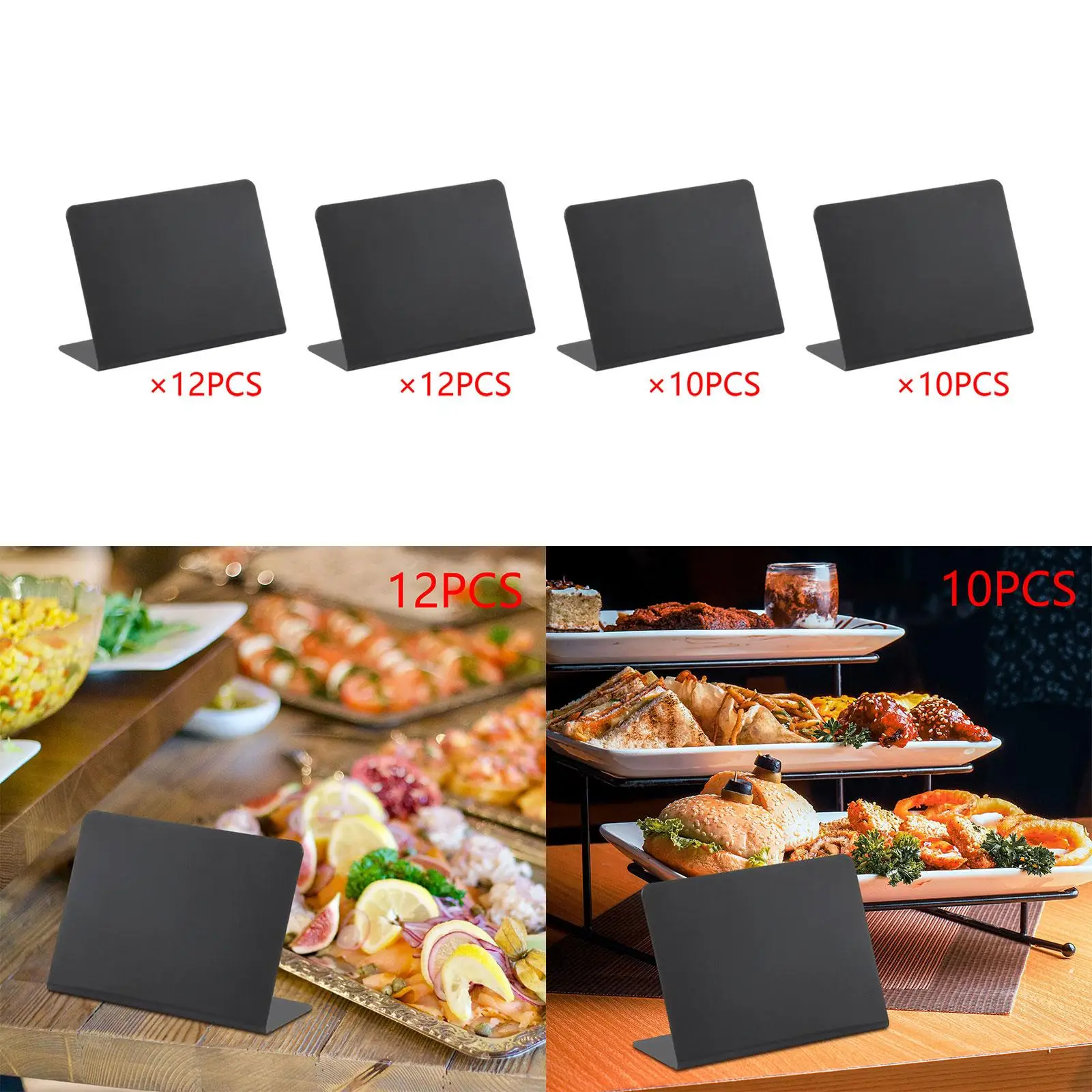 Mini tableaux noirs en forme de L, bloc-notes, petits panneaux de messages