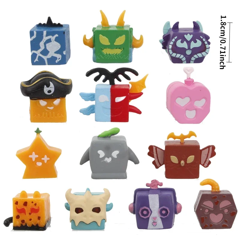 Blox Fruits Personaggio del gioco Figure Modelli Ornamenti per il desktop Giocattoli Regalo PVC Diavolo Fruit Brooks Giocattolo di frutta Regali di compleanno per bambini