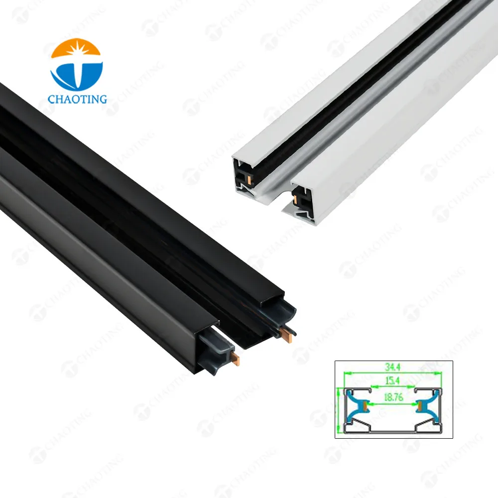 

Surface Ceiling 1M 1.5M Single Phase Two Wire Energy Meter Aluminum 2 Wires Track Rail And Accessorie For LED Track Spotlight